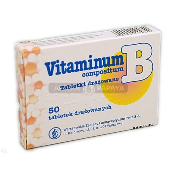 Polfa Warszawa, Vitaminum B Compositum, Tabletki Drażowane, 50 Szt.