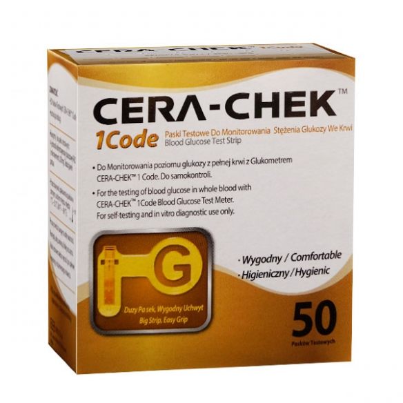 Cera-chek 1 Code, test paskowy, 50 szt.
