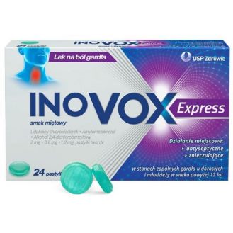 Inovox Express, smak miętowy, pastylki do ssania, 24szt
