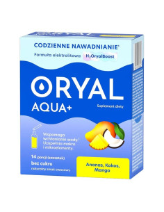 Oryal Aqua + smak ananas-kokos-mango, proszek w saszetkach, 14szt