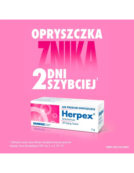 Herpex 5%, krem, 2 g