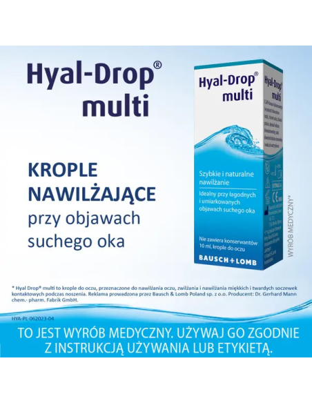 Hyal Drop Multi, krople do oczu, 10 ml