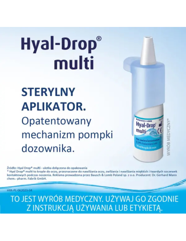 Hyal Drop Multi, krople do oczu, 10 ml