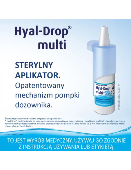 Hyal Drop Multi, krople do oczu, 10 ml