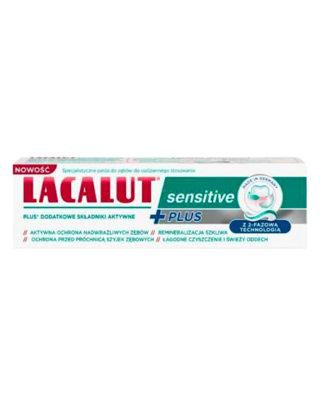 Lacalut Sensitive Plus, pasta do zębów,75ml