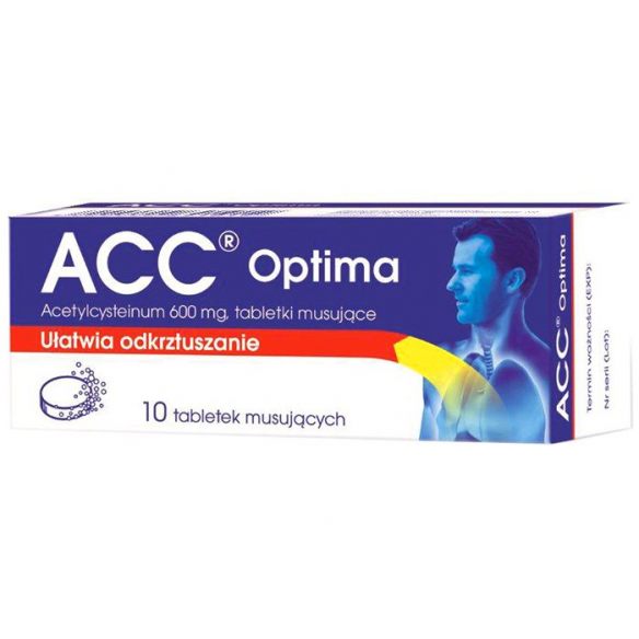 ACC Optima 600mg, 10 tabletek musujących 