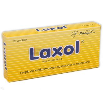 Laxol, czopki, 12 szt